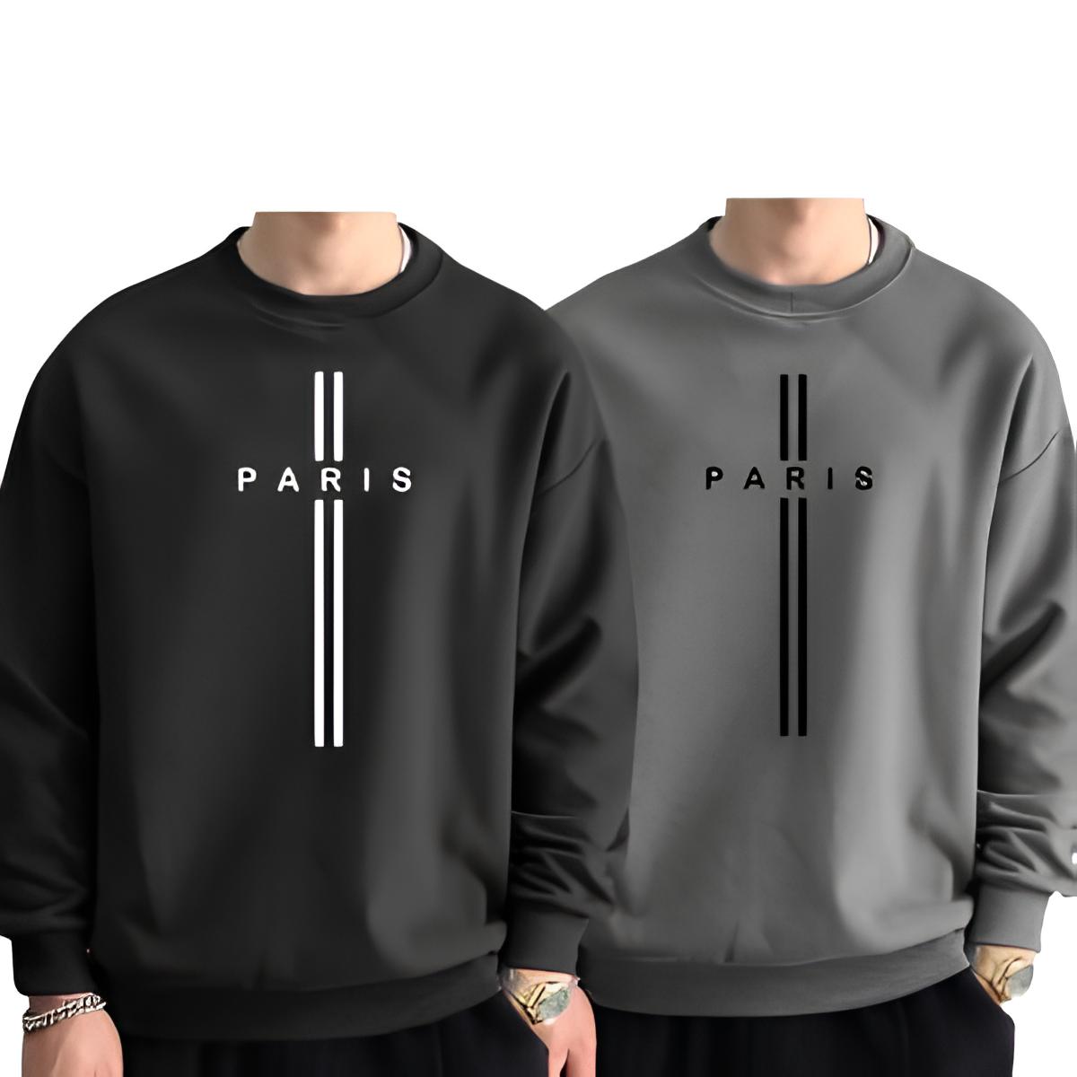Pack Of 2 Paris Printed Winter Sweatshirts